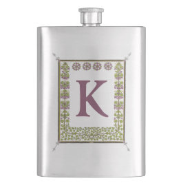 Vintager Monogramm-Letter-Rahmen Flachmann