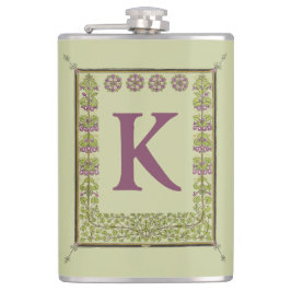 Vintager Monogramm-Letter-Rahmen Flachmann