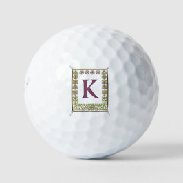 Vintager Monogramm-Letter-Rahmen Golfball