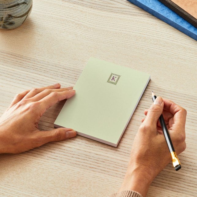 Vintager Monogramm-Letter-Rahmen Notizblock (Von Creator hochgeladen)