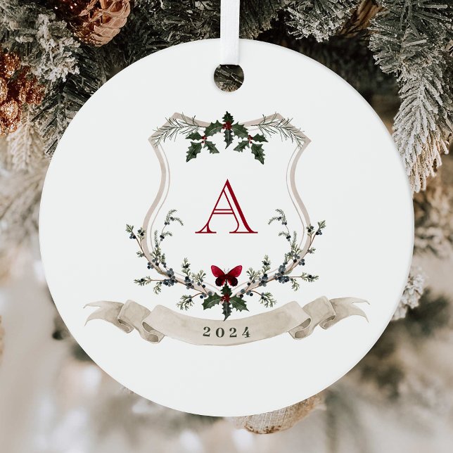 Vintager Monogramm Weihnachtsbaum Ornament Aus Metall (Von Creator hochgeladen)