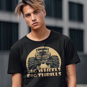 Vintager Monster-Lkw, Big Wheels Big Thrills T-Shirt