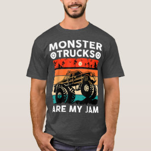 Vintager Monster-Lkw ist mein Jam Retro-Sonnenunte T-Shirt