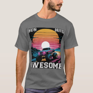 Vintager Monster Truck T - Shirt - Sunset Drive De