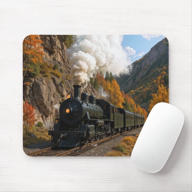 Vintager Motor im Herbstgebirge Mousepad (Mit Mouse)