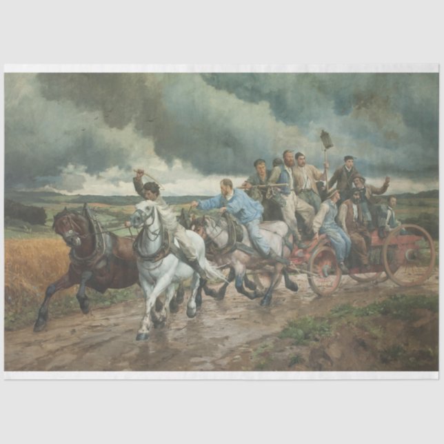 Vintager Motor (von Eugène Burnand) Seidenpapier (Vorderseite)