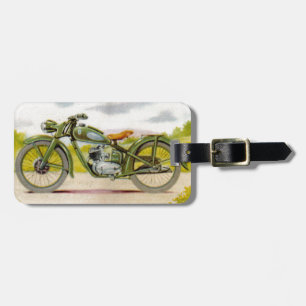 Vintager Motorrad-Druck Gepäckanhänger