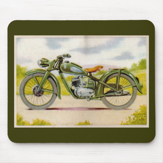 Vintager Motorrad-Druck Mousepad (Vorne)