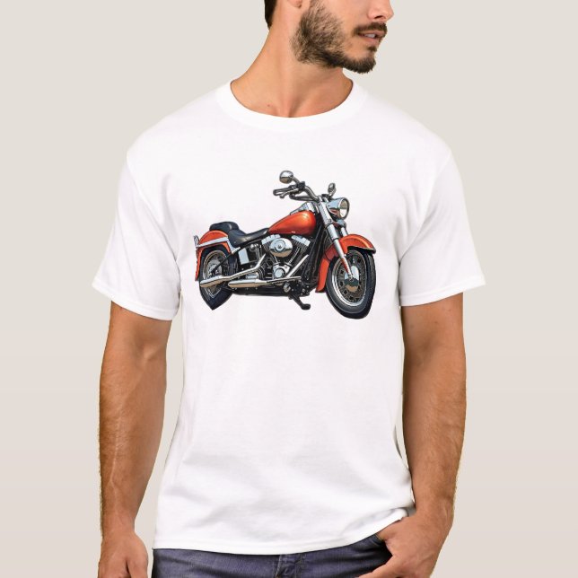 Vintager Motorrad-T - Shirt (Vorderseite)