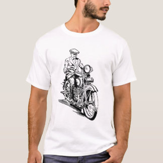 Vintager Motorradfahrer T-Shirt