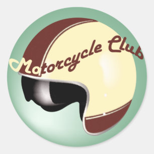 Vintager Motorradverein Runder Aufkleber