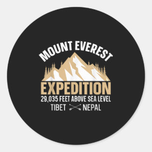 Vintager Mount Everest T Shirts Skiurlaub Tri Runder Aufkleber