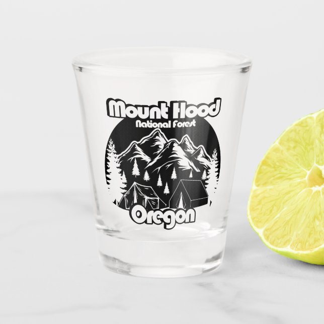 Vintager Mount Hood National Forest Schnapsglas (Vorderseite)