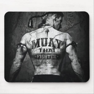 Vintager Muay-Thai-Kämpfer Mousepad
