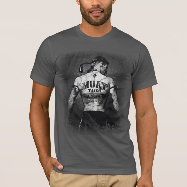 Vintager Muay thailändischer Kämpfer T-Shirt (Vorderseite)