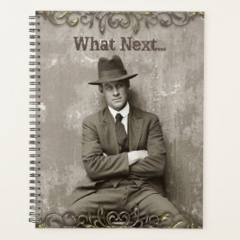 Vintager Mugshot-Mafia-Gangster witzig Planer