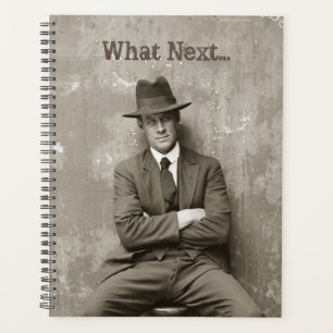 Vintager Mugshot-Mafia-Gangster witzig Planer