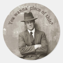 Vintager Mugshot-Mafia-Gangster witzig