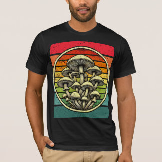 Vintager Mushroom Sonnenuntergang Retro inspiriert T-Shirt