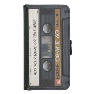 Vintager Musik-Kassetten-Band-Blick Samsung Galaxy S5 Geldbeutel Hülle