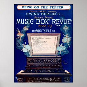 Vintager Musik-Kasten-Bericht 1922 Irvings Berlin Poster