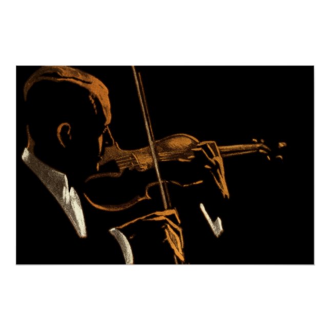 Vintager Musiker, Geigermusiker Poster (Vorderseite)