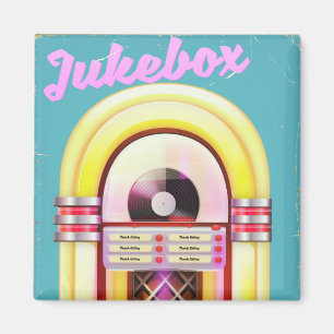 Vintager MusikJukebox Magnet