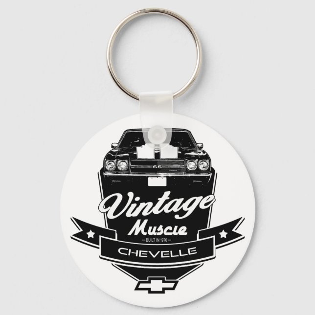 Vintager Muskel Chevelle Schlüsselanhänger (Vorderseite)