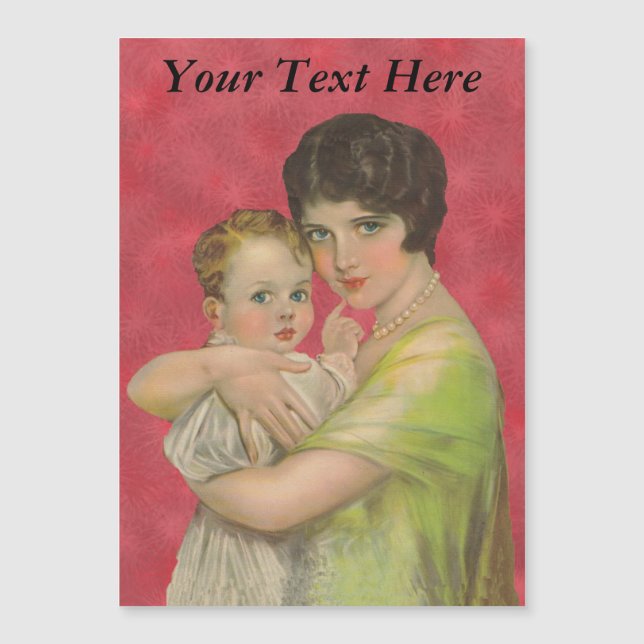 Vintager Muttertag der 30er Jahre Magnetkarte (Vorderseite)