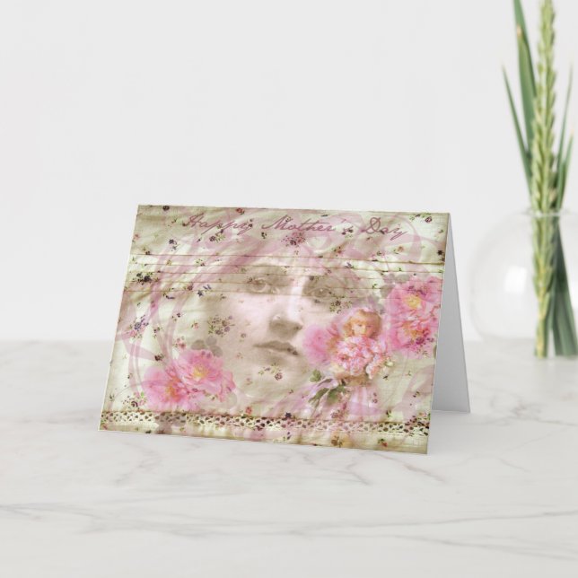 Vintager Muttertag Karte (Vorderseite)