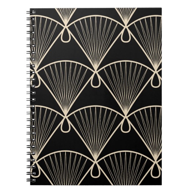 Vintager nahtloser Musterschmuck mit Stilstil Notizblock (Vorderseite)