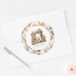 Vintager Name der Osternfamilie Runder Aufkleber