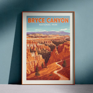 Vintager Nationalpark Bryce Canyon Poster