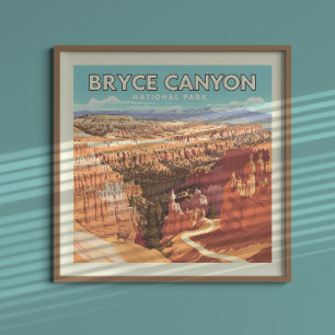 Vintager Nationalpark Bryce Canyon Poster