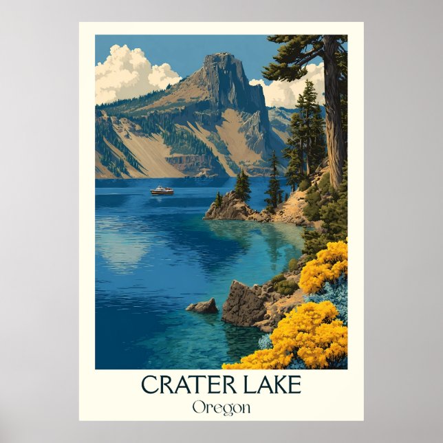 Vintager Nationalpark California Poster (Vorne)