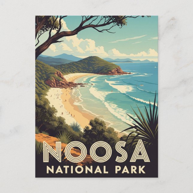 Vintager Nationalpark Noosa Postkarte (Vorderseite)