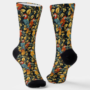 Vintager Naturpapagei Socken