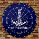 Vintager Nautic Anchor lässt Ihren Text hier ersch Dartscheibe<br><div class="desc">Vintage Nautical Anchor Rope Boat Name Design for Boat Lovers.</div>