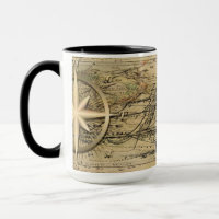 Vintager Nautic Compass Handsome Coffee Tasse