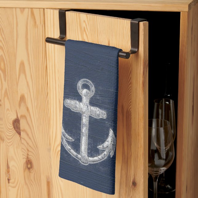 Vintager Nautikanker Handtuch (Drittel gefaltet)