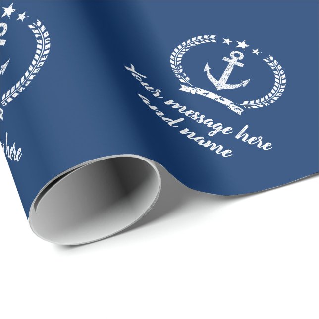Vintager nautischer Anker Geschenkpapier (Rolleneckpunkt)
