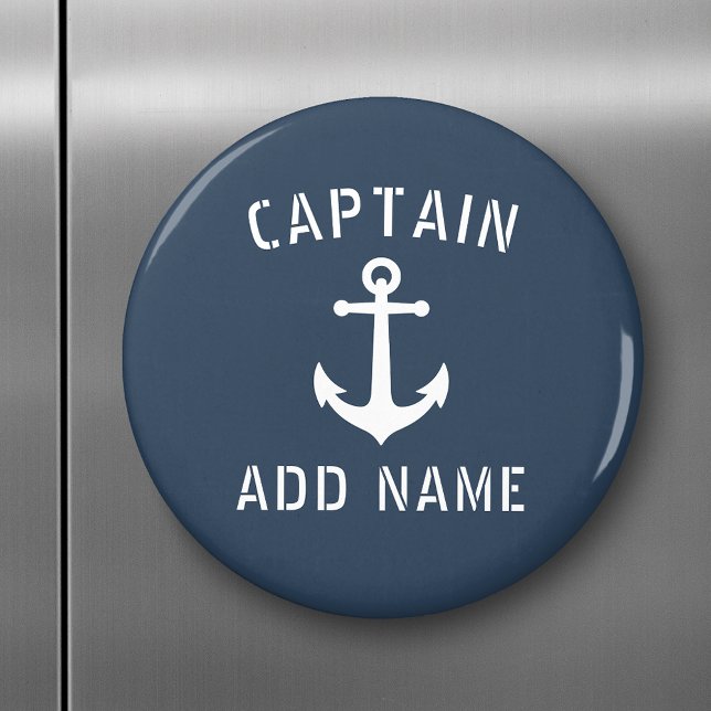 Vintager nautischer Anker Kapitän oder Name des Bo Magnet (Von Creator hochgeladen)