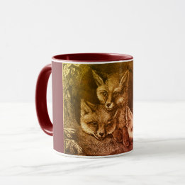 Vintager Nebelwald Tasse