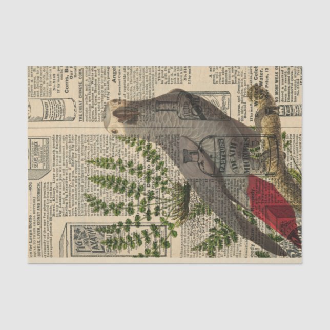 Vintager Newsprint Seidenpapier (Vorderseite)