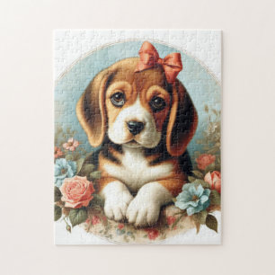 Vintager Niedlicher Beagle Welpe