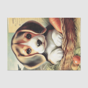 Vintager Niedlicher Beagle Welpe Seidenpapier