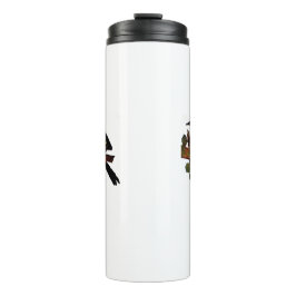 Vintager Niedlicher Bright-Bird und Foliage Thermosbecher