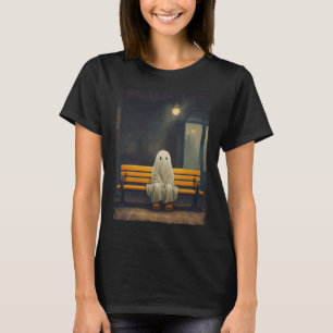 Vintager Niedlicher Geist Wartete auf Stuhlhalm T-Shirt