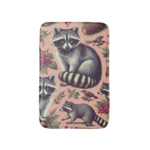 Vintager Niedlicher Racoon Badematte