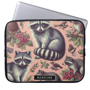 Vintager Niedlicher Racoon Laptopschutzhülle